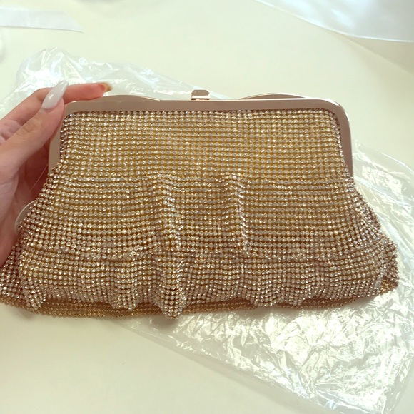 Handbags - Gold & Black/Silver Purse, NWT